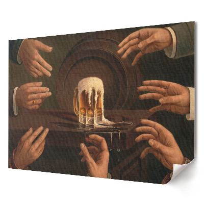 Poster de perete elegant Momente fericite cu un pahar de bere
