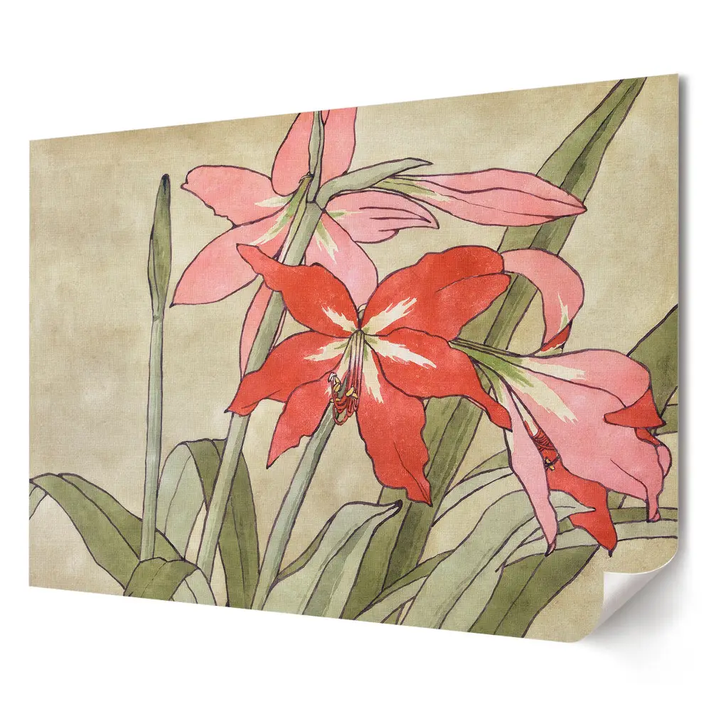 Tablou canvas modern cu flori în nuanțe delicate de roz