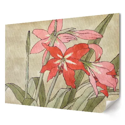 Tablou canvas modern cu flori în nuanțe delicate de roz