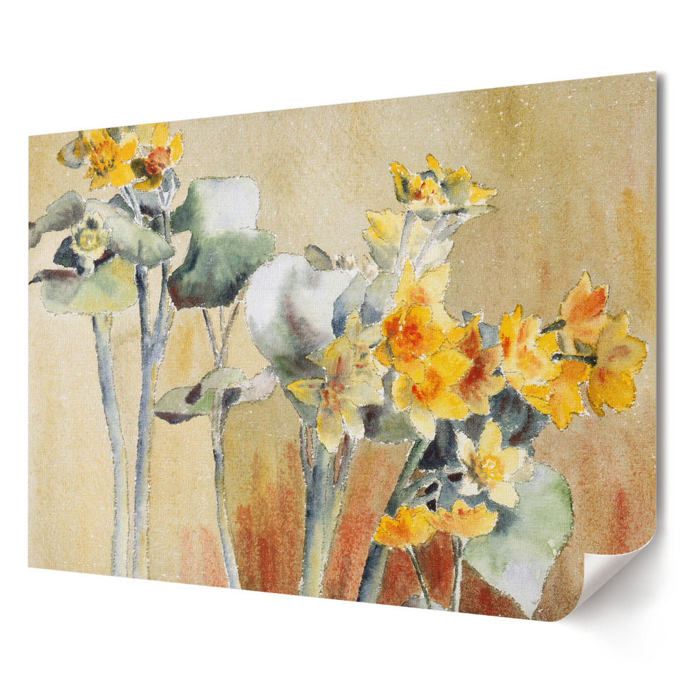 Poster stilat pentru living O compoziție florală în culori delicate