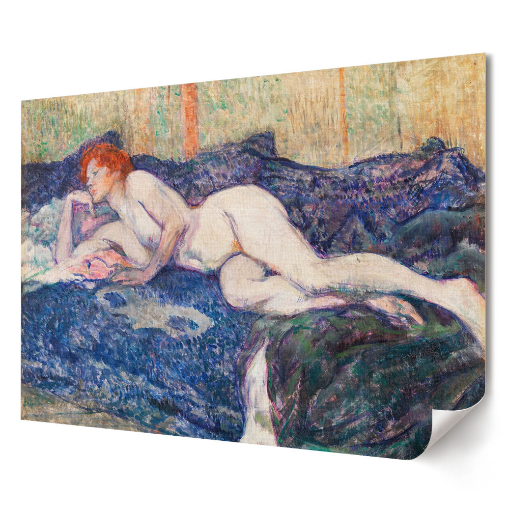Poster de perete elegant Nud feminin pe un fundal de culori