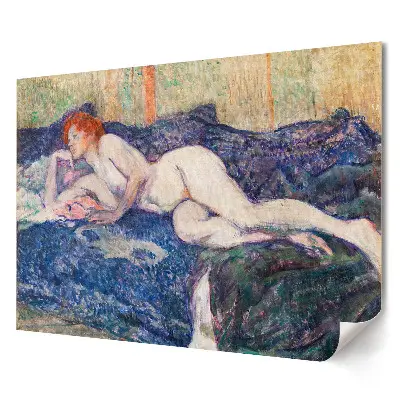 Poster de perete elegant cu nud feminin pe fundal colorat