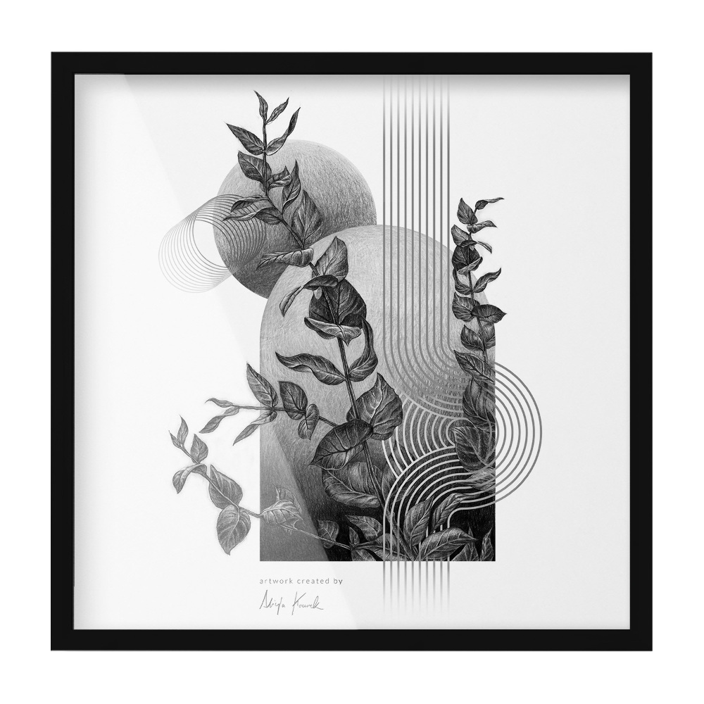 Ramă foto neagră 50x50 cm