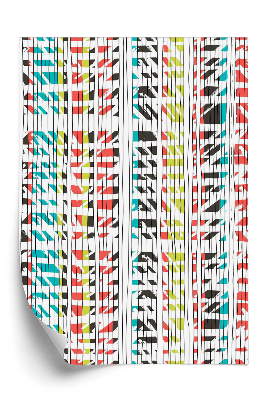 Tapet Model abstract de dungi retro în culori