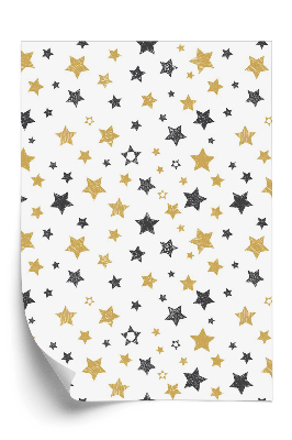 Tapet decorativ Stele aurii și negre
