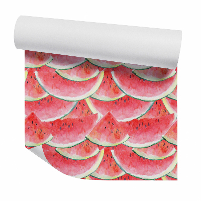 Tapet Bucăți de acuarelă de pepene verde