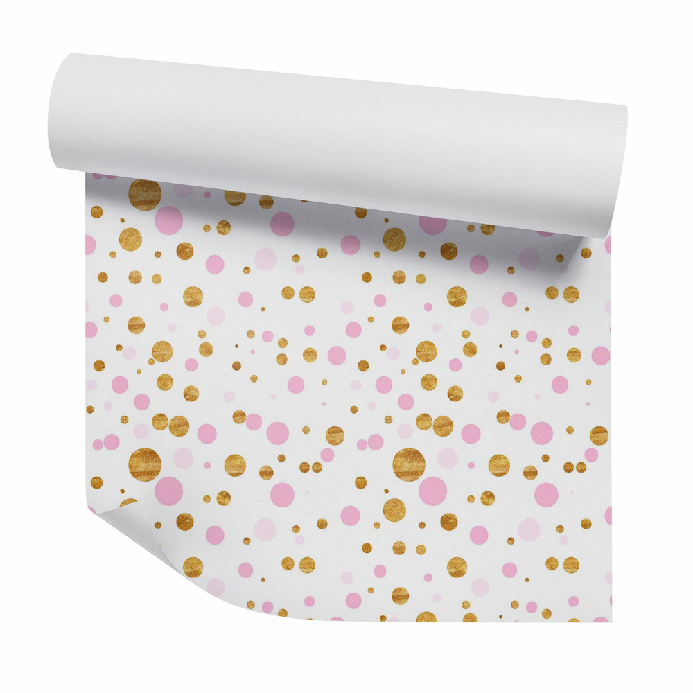 Tapet perete Puncte decorative maro și roz