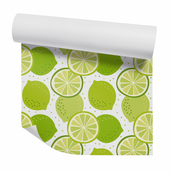Tapet decorativ Lime întreg și feliat