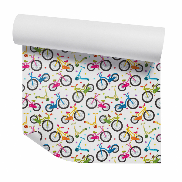 Tapet decorativ Biciclete de jucărie colorate pentru copii