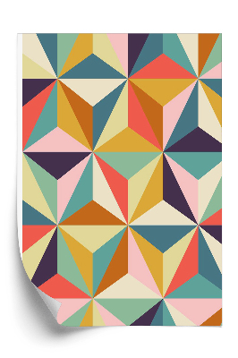 Tapet de perete Model retro geometric