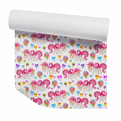 Tapet de perete Dulciuri și unicorni de basm