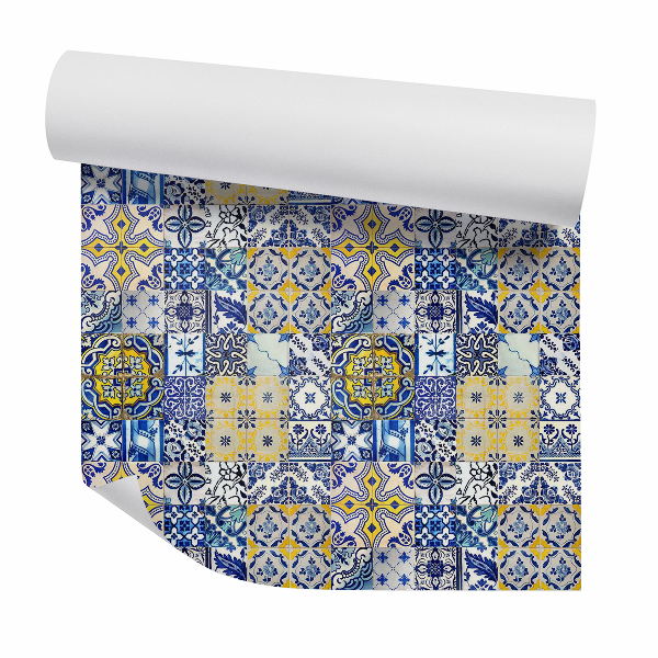 Tapet de perete Model portughez ornamentat albastru