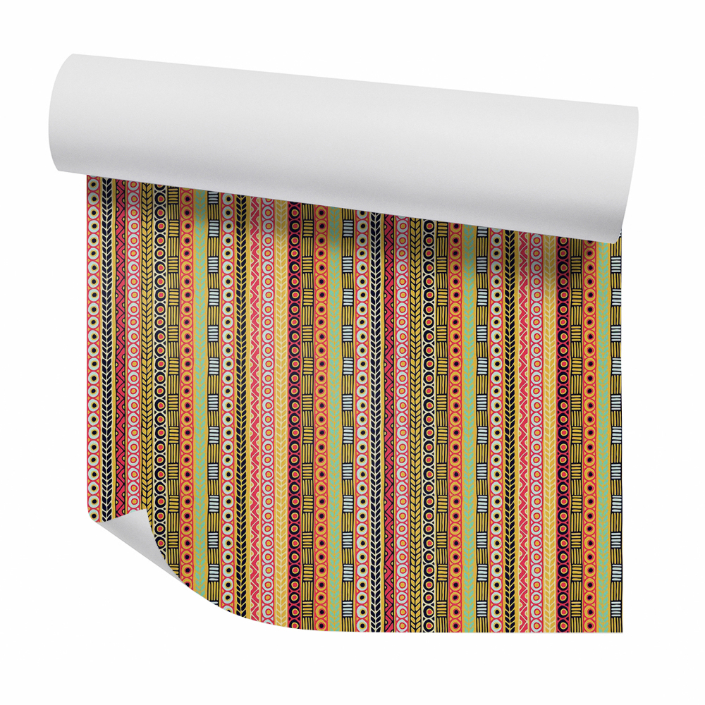 Tapet de perete Modele ornamentale colorate verticale