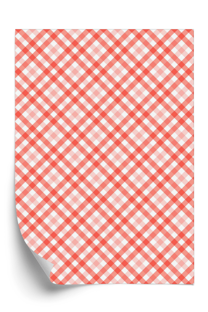 Tapet perete Fata de masa in carouri