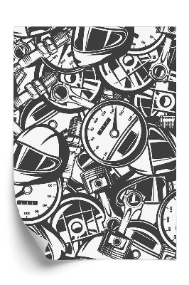 Tapet decorativ Model fără sudură cu piese auto