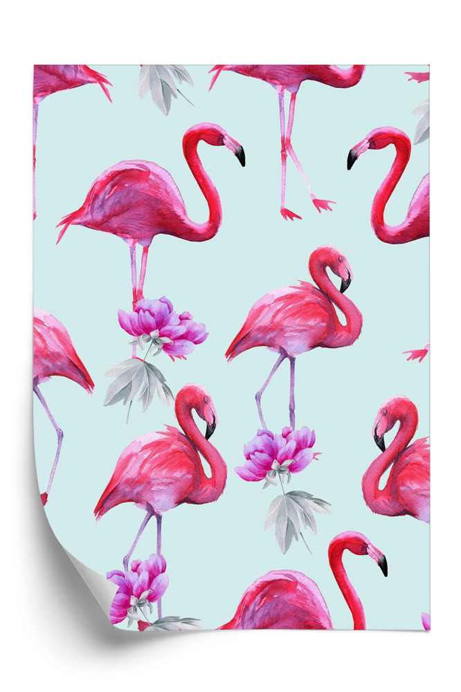 Tapet decorativ Flamingo roz