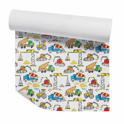 Tapet perete Construcție desenată de mașini grele