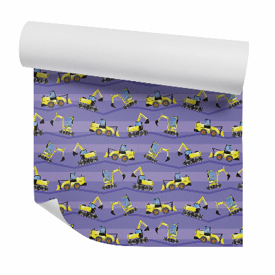 Tapet perete Excavatoare si buldozere