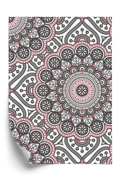 Tapet perete Model floral etnic cu mandala