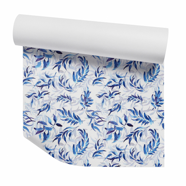 Tapet de perete Frunze decorative albastre
