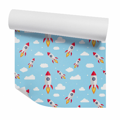 Tapet decorativ Rachete spațiale nori