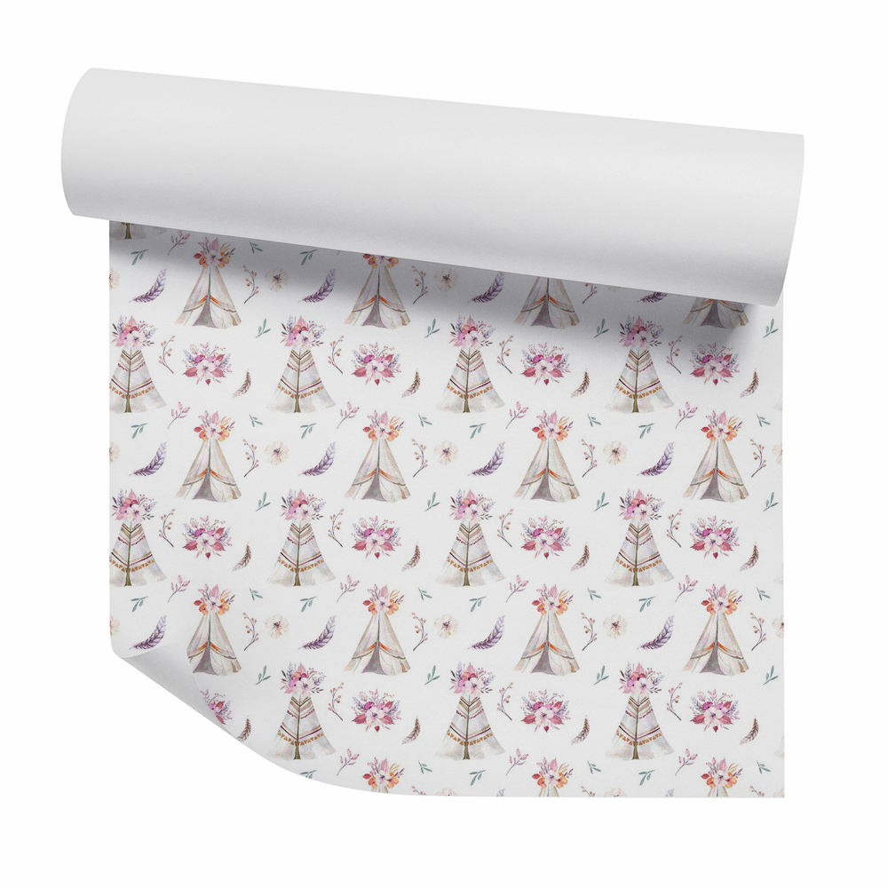 Tapet Tipi decorativ și flori