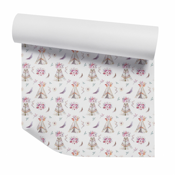 Tapet Tipi decorativ și flori