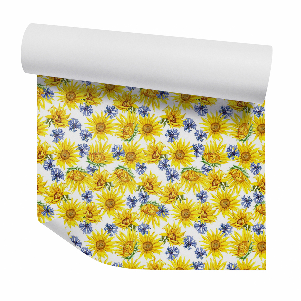 Tapet decorativ Model floral de floarea soarelui