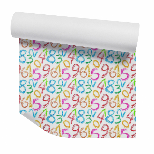 Tapet decorativ Numere de culoare pastel