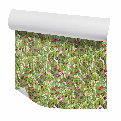 Tapet de perete Cactuși cu flori roșii