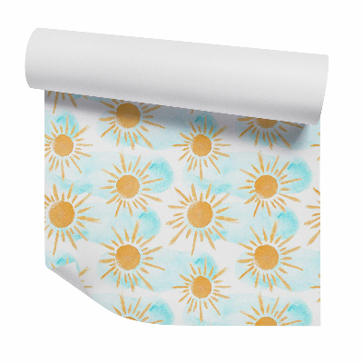 Tapet de perete Desen în pastel de soare și nori