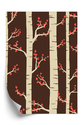 Tapet de perete Mesteacăni toamna