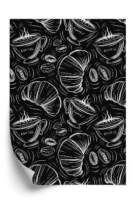 Tapet Croissant și cafea