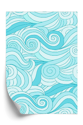 Tapet decorativ Valurile albastre ale apei oceanului