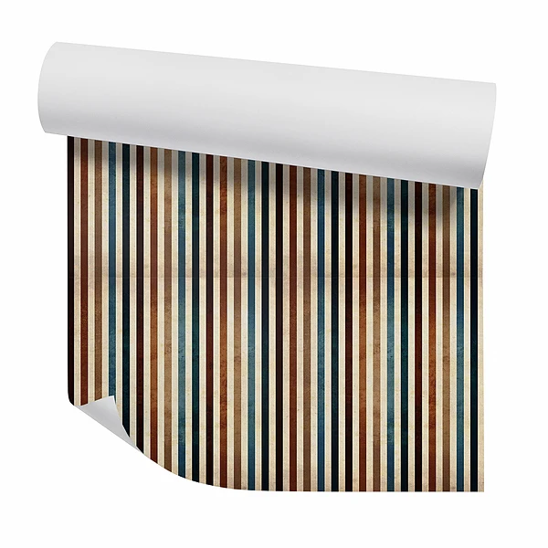 Tapet decorativ Dungi colorate verticale în stil vintage