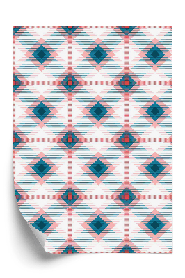 Tapet decorativ Model în carouri albastre