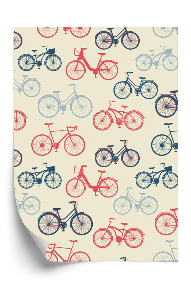 Tapet perete Biciclete colorate