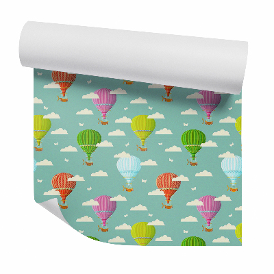 Tapet decorativ Baloane colorate printre nori