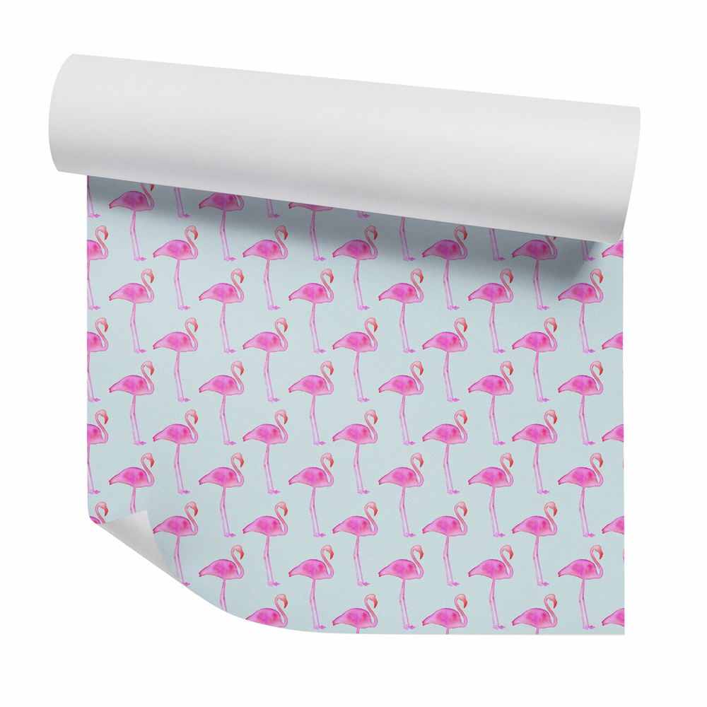 Tapet de perete Acuarelă flamingo decorativă