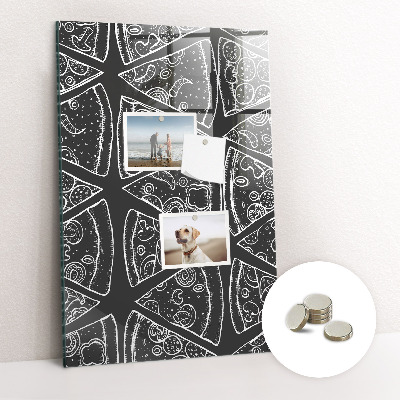 Tablă magnetică de scris pizza italiană