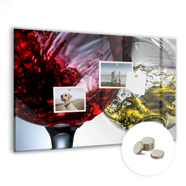 Tablă cu magneti pentru copii Pahare de vin