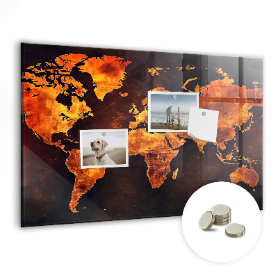 Tablă magnetică Continente de foc