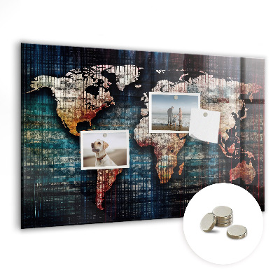 Tablă magnetică pentru magneti Harta dungi și linii