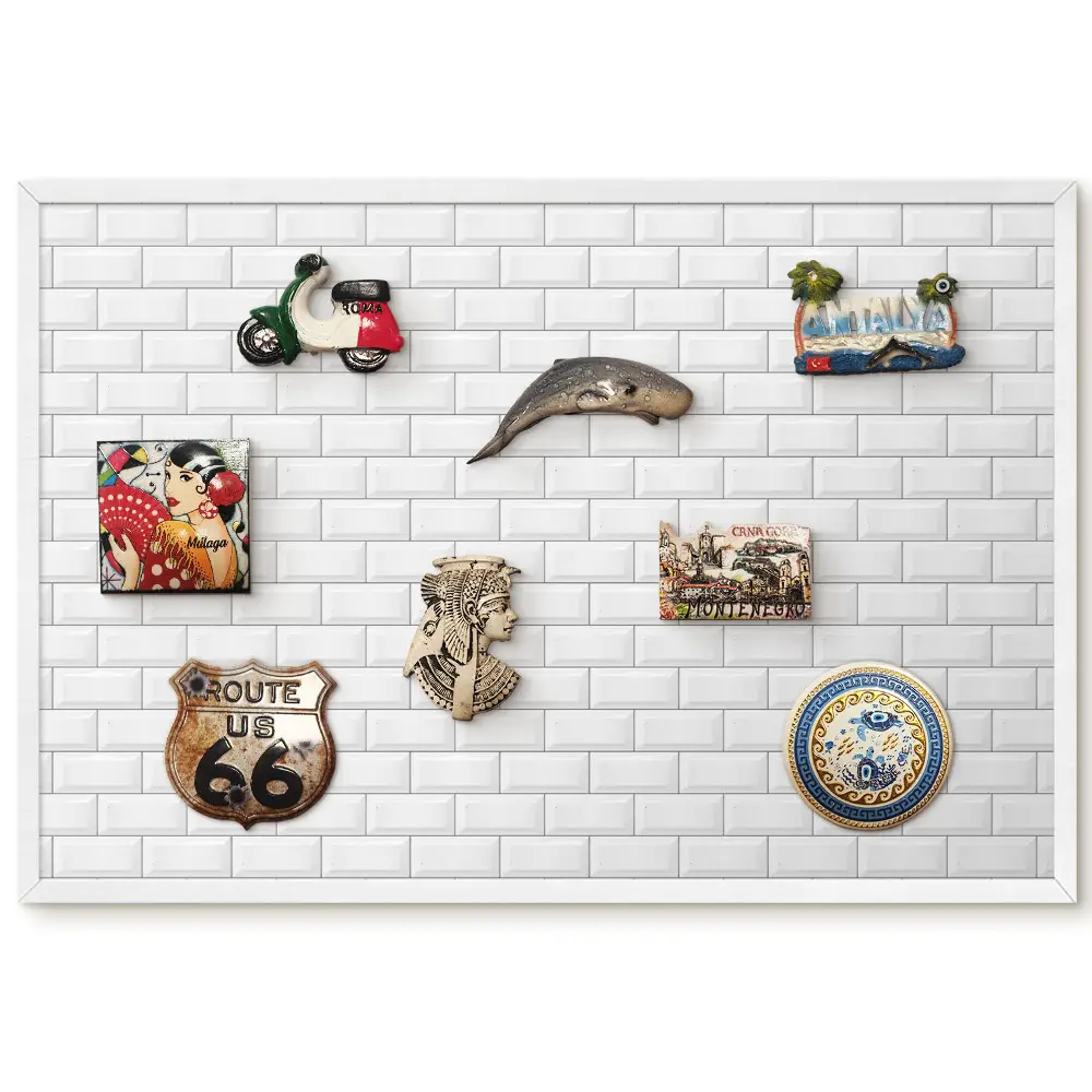 Tablă magnetică imprimată de perete cu design minimalist pentru un decor proaspăt și spațios