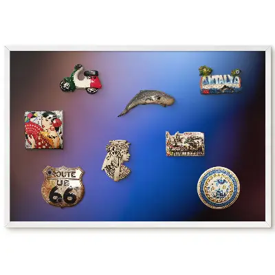 Panou magnetic înrămat cu design artistic Culori și abstracție