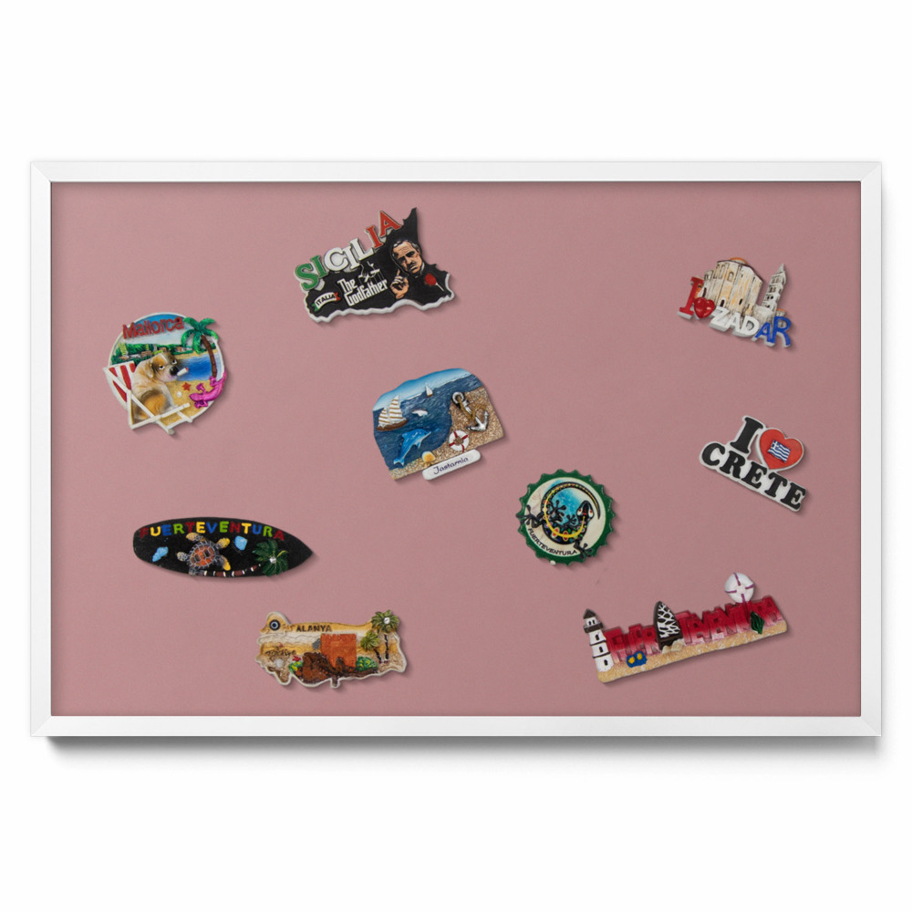 Culoare roz pastel Tablă magnetică