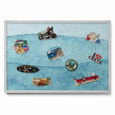 Valuri albastre în acuarelă Tablă magnetică