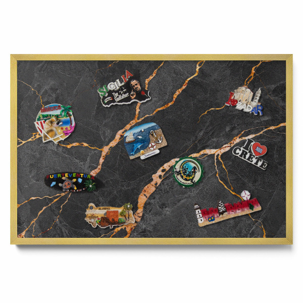 Marmură închisă decorată Tablă magnetică