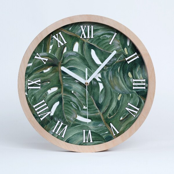Ceas de lemn Monstera