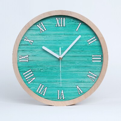 Ceas perete lemn Placi Verzi